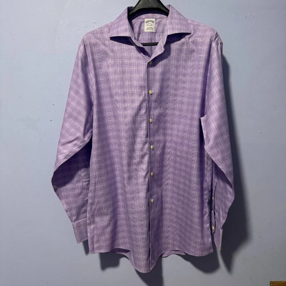 brooks Brothers purple 100% cotton shirt